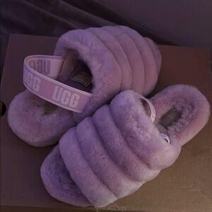 UGG Fluffy Lilac Slippers